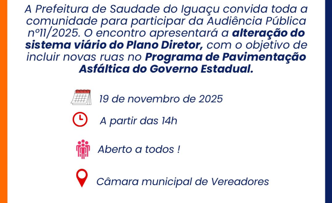 Audiência Pública - Discussão de alteração do sistema viário do Plano diretor