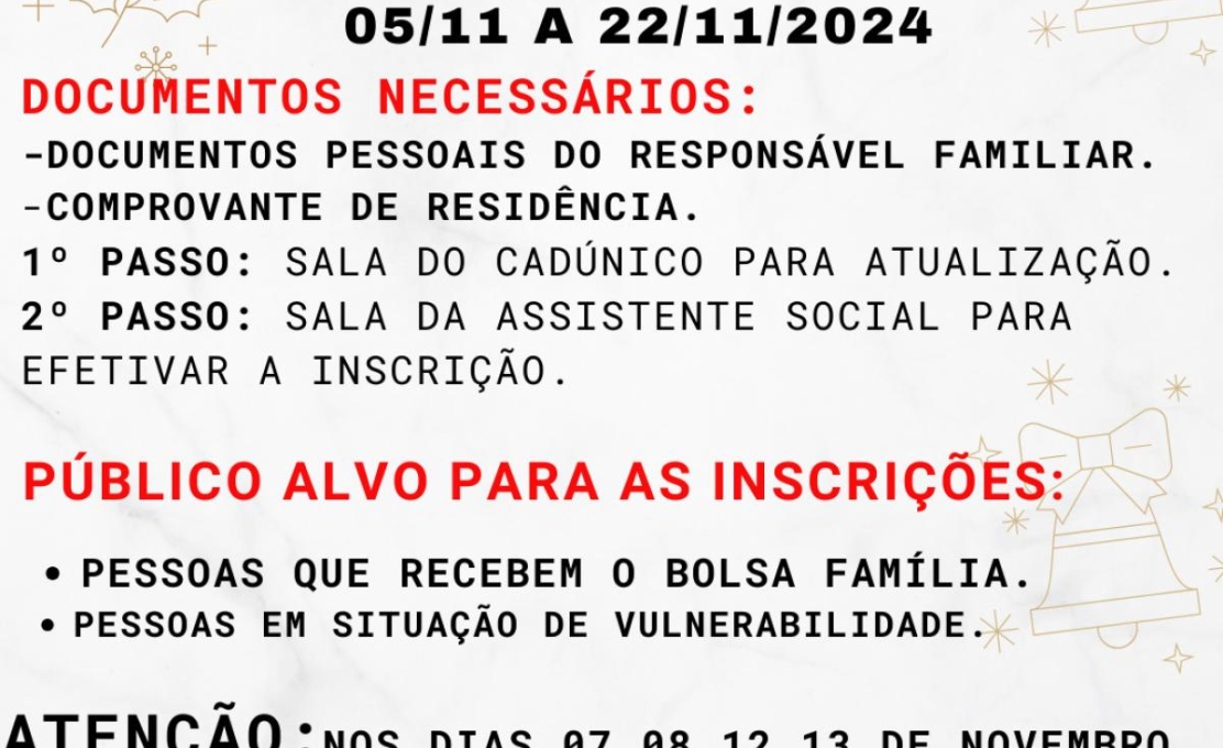 Programa Iluminando o Natal nas Mesas das Famílias