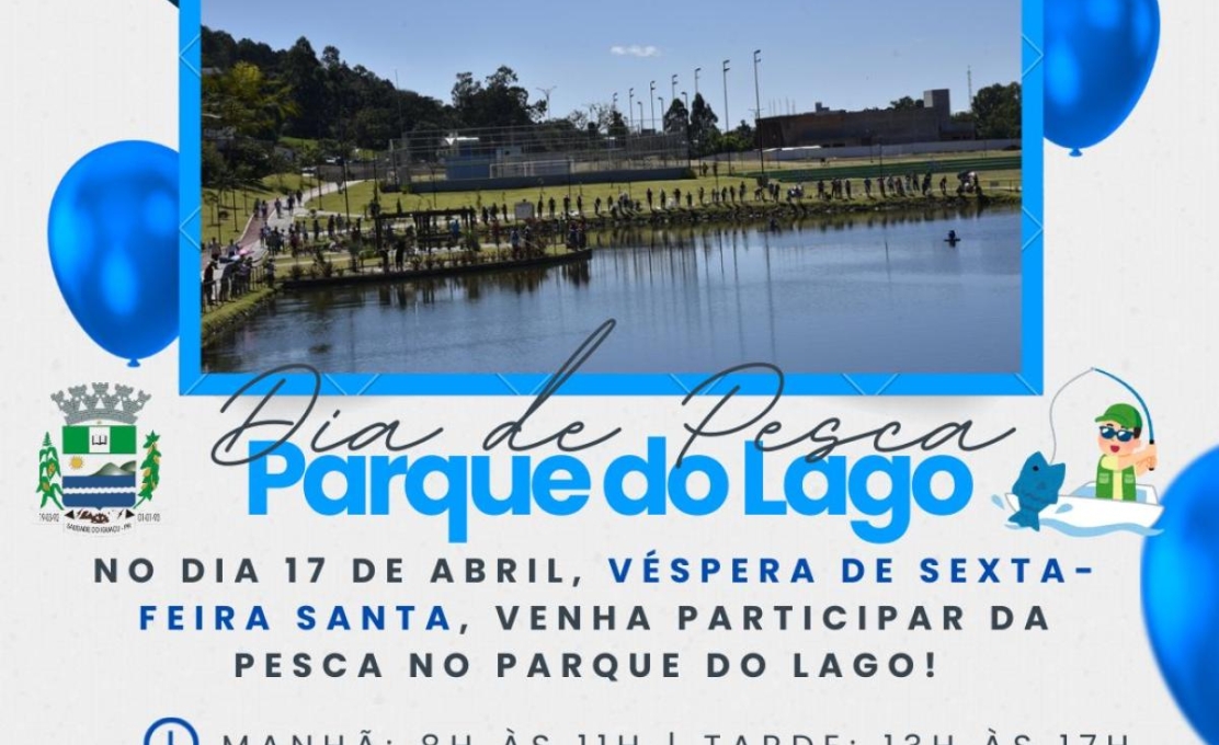 Dia de Pesca no Parque do Lago